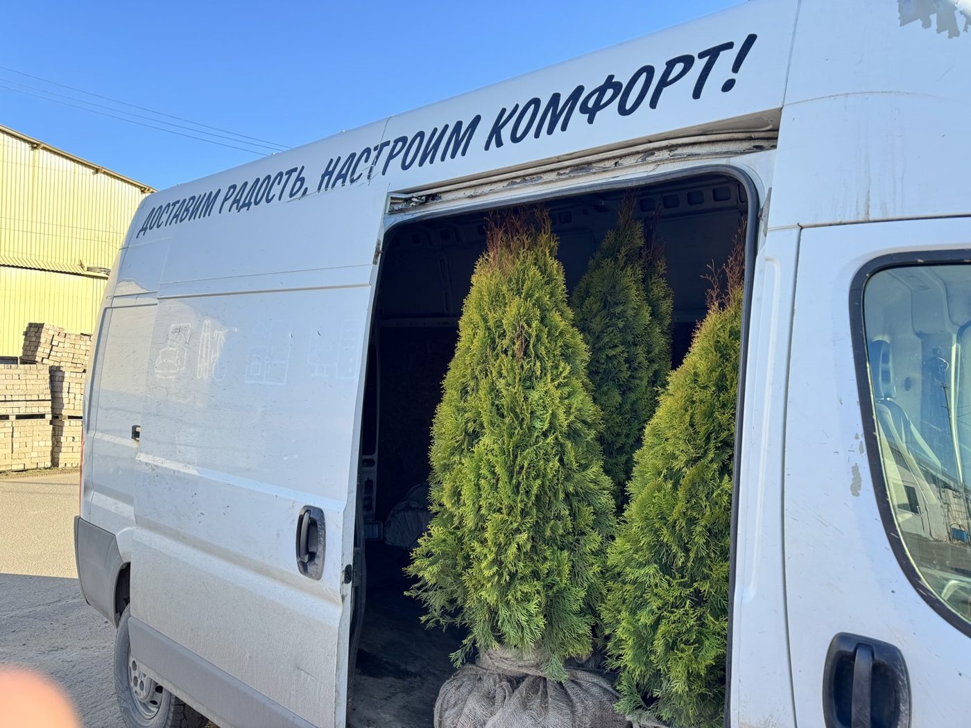 Доставка растений собственным транспортом